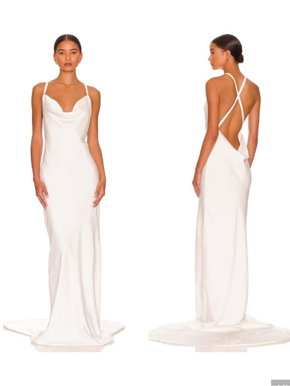 Norma Kamali Cross Back Bias Gown